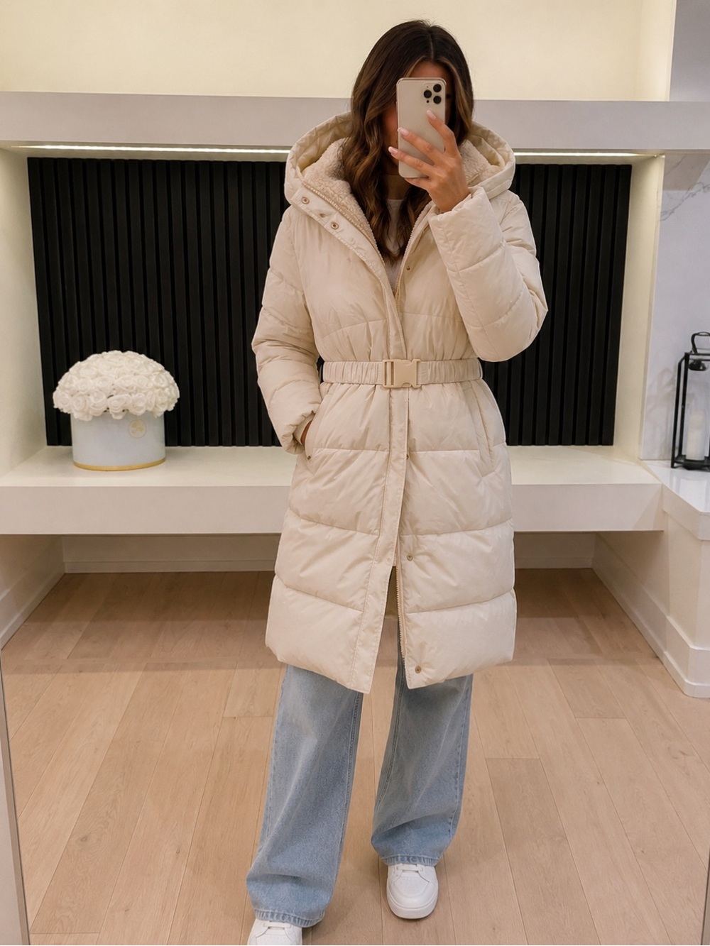 Nwt Alala Verbier Puffer Coat Women's White Hooded Puffer Coat